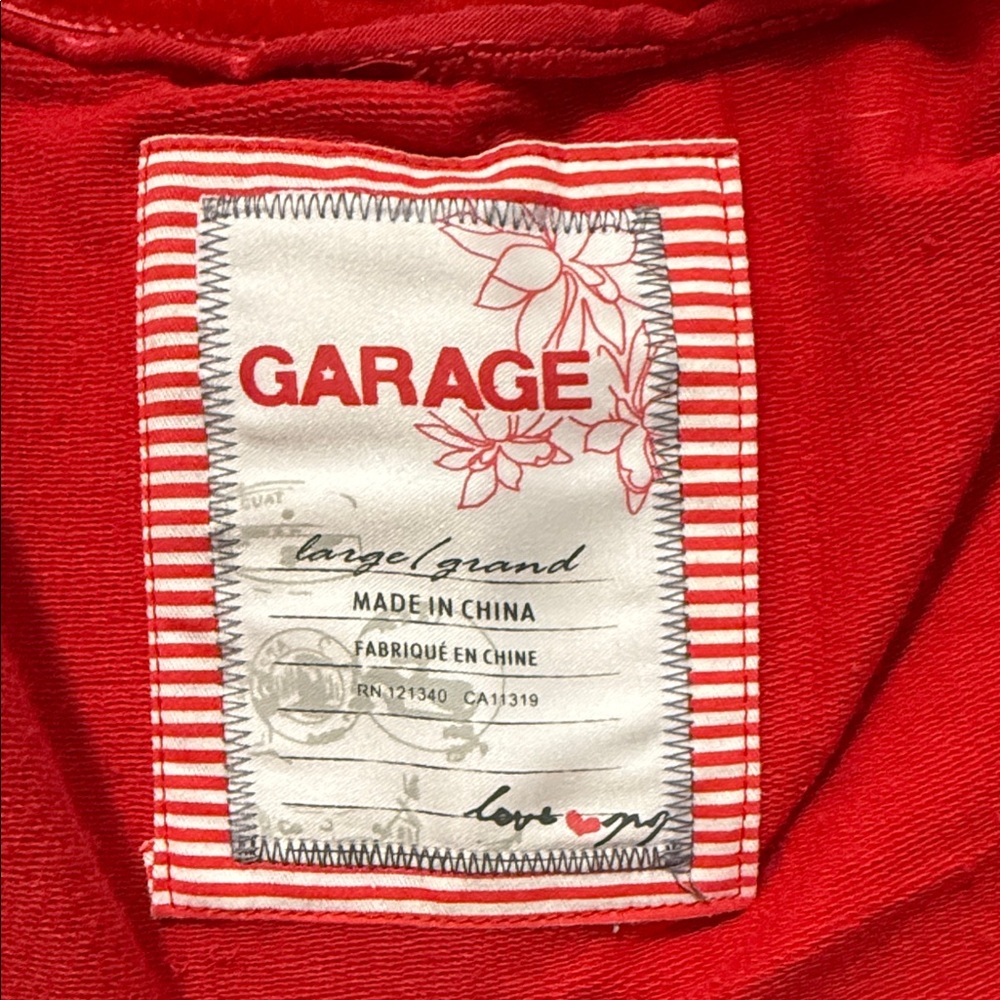 Garage Red Zip-Up Hoodie - Picture 7 of 14